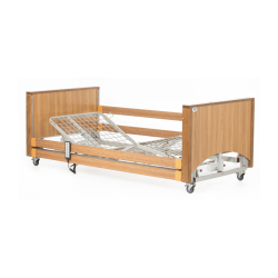 Alerta Lomond Low Bed, Walnut Finish, Ultra-Low Profiling, Electric with Trendelenburg