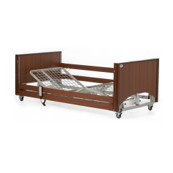 Alerta Lomond Low Bed, Oak Finish, Ultra-Low Profiling, Electric with Trendelenburg