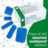 HypaPlast Blue Visually Detectable Plasters - Assorted (Pack of 100)