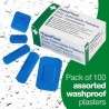 HypaPlast Blue Metal Detectable Plasters - Assorted (Pack of 100)