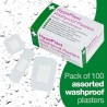 HypaPlast Clear Washproof Plasters - Assorted (Pack of 100)