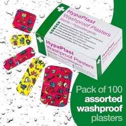 HypaPlast Children's Washproof Plasters - Assorted (Pack of 100)