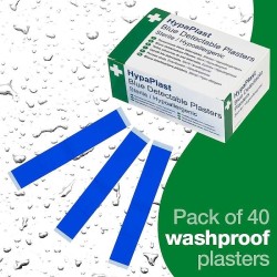 HypaPlast Blue Catering Plasters - Finger Extension (Pack of 40)