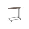 Alerta Gas Lift Overbed Table, Oak Finish, Straight Leg Base with Braking Castors