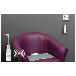 Wireless WetSense Chair Alertamat, Incontinence Detection for Seated Care Monitoring
