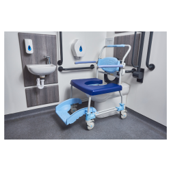 Alerta Aqua Shower Commode Chair, Bariatric, 4-in-1 Transfer, Shower and Toileting Chair