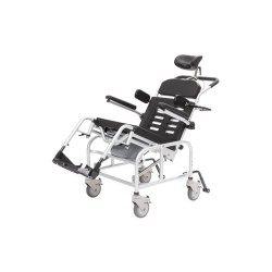 Alerta Aqua Tilt-In-Space Hi-Lo Shower Commode Chair, Height Adjustable, Gas-Assisted Mobility