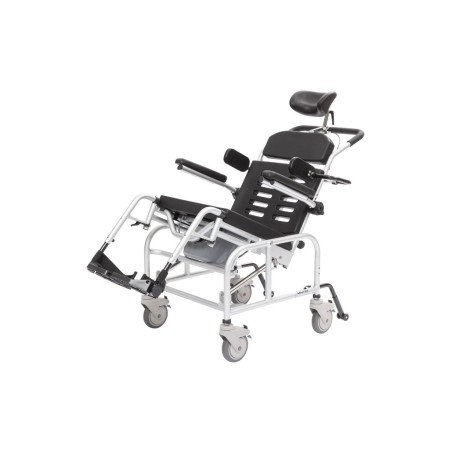 Alerta Aqua Tilt-In-Space Hi-Lo Shower Commode Chair, Height Adjustable, Gas-Assisted Mobility
