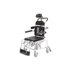 Alerta Aqua Tilt-In-Space Hi-Lo Shower Commode Chair, Height Adjustable, Gas-Assisted Mobility