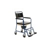 Alerta Commode & Transfer Chair, Drop Armrests, Braked Castors, Padded Seat