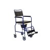 Alerta Adjustable Height Commode & Transfer Chair, Drop Armrests, Braked Castors, Wipe-Clean Design