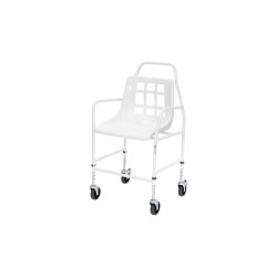 Alerta Mobile Shower Chair, Adjustable Height, Braked Castors, 136kg Capacity