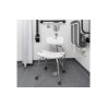 Alerta Shower Stool with Back, Aluminium, Adjustable Height, Lightweight