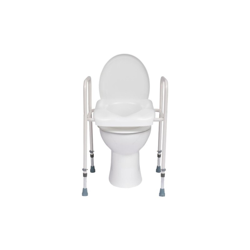 Alerta Toilet Seat Aid, Adjustable Height, Easy-Clean Rotating Seat