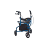 Three-Wheel Aluminium Walker with Seat & Bag, Foldable Lightweight Mobility Aid