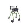 Alerta Four-Wheel Aluminium Lightweight Indoor Rollator, Compact, Foldable Rollator with Tray and Basket