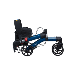 Alerta Four-Wheel Aluminium Dual-Folding Rollator, Lightweight, Quick-Fold, Adjustable Mobility Aid