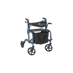 Alerta Aluminium Lightweight 2-in-1 Wheelchair Rollator, Hybrid Mobility, Convertible Design, Comfort-Focused