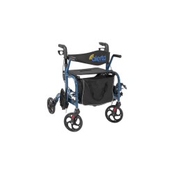 Alerta Aluminium Lightweight 2-in-1 Wheelchair Rollator, Hybrid Mobility, Convertible Design, Comfort-Focused