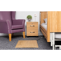 Wired Wood Alertamat, Fall Prevention Mat with Natural Wood Safety Floor Finish